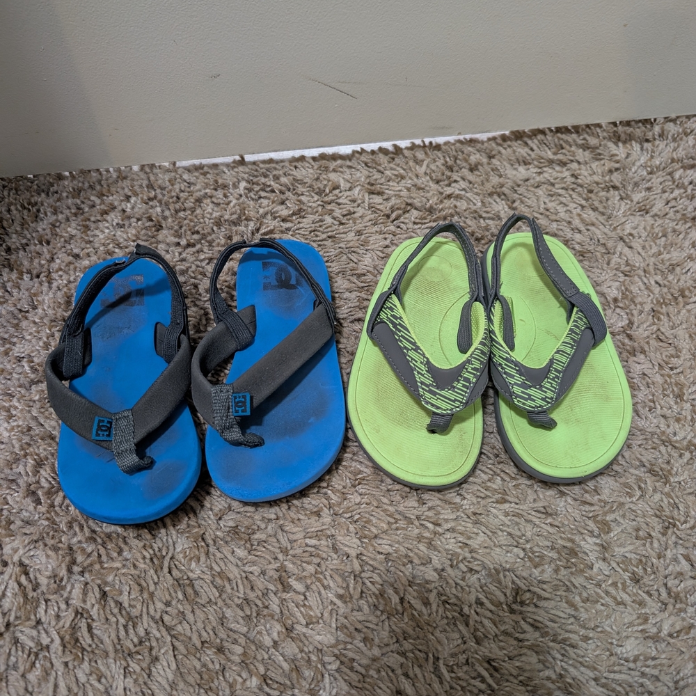 Kids Blue and Green Sandals